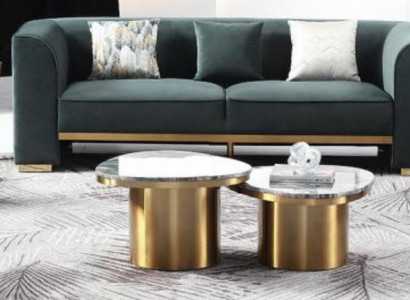 Sofa set 321 seater set 2x side tables 2x coffee tables luxury furniture 7-piece new